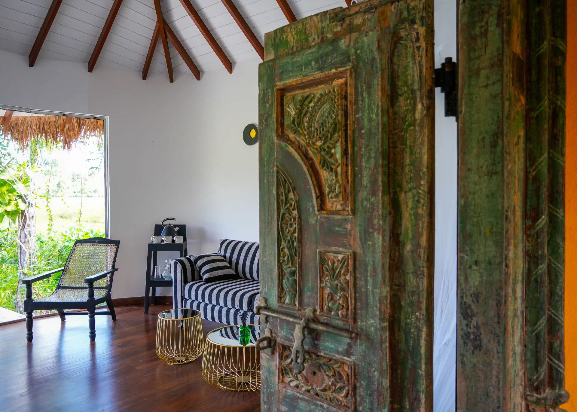 Entrance of the Deluxe Lodge leading to the living area.